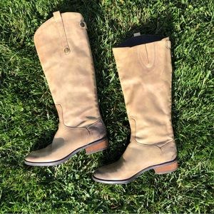 Sam Eleman Penny Leather Riding Boots Olive Taupe